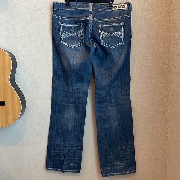 Rock & Roll Cowgirl Original Low Rise Bootcut Jeans Size 33 x 34 - Picture 6 of 9